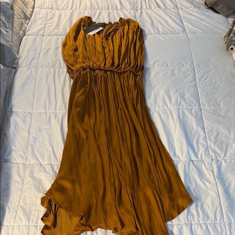 Elegant Current Air Mustard Dress